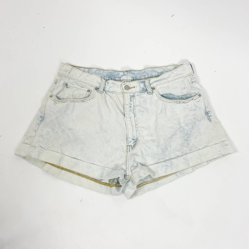 Levi's Levi Strauss Acid Wash Light wash Denim Shorts Jean Size 33